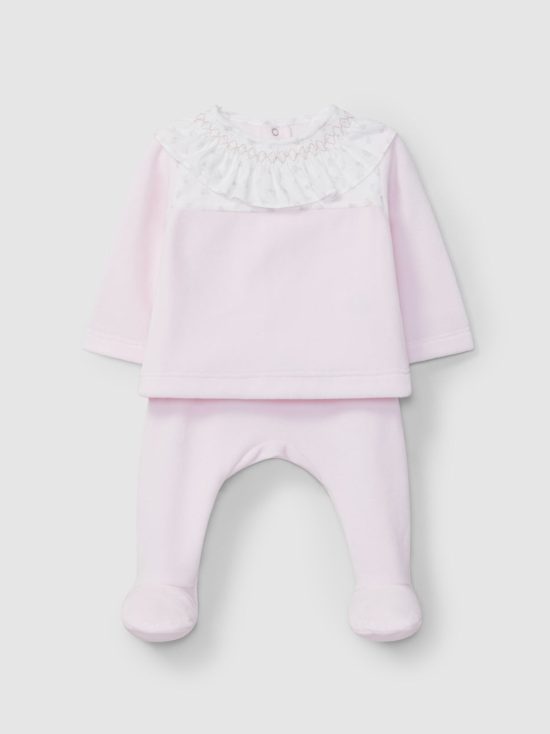 AW24 Laranjinha Baby Girls Pink Smocked Set I4027