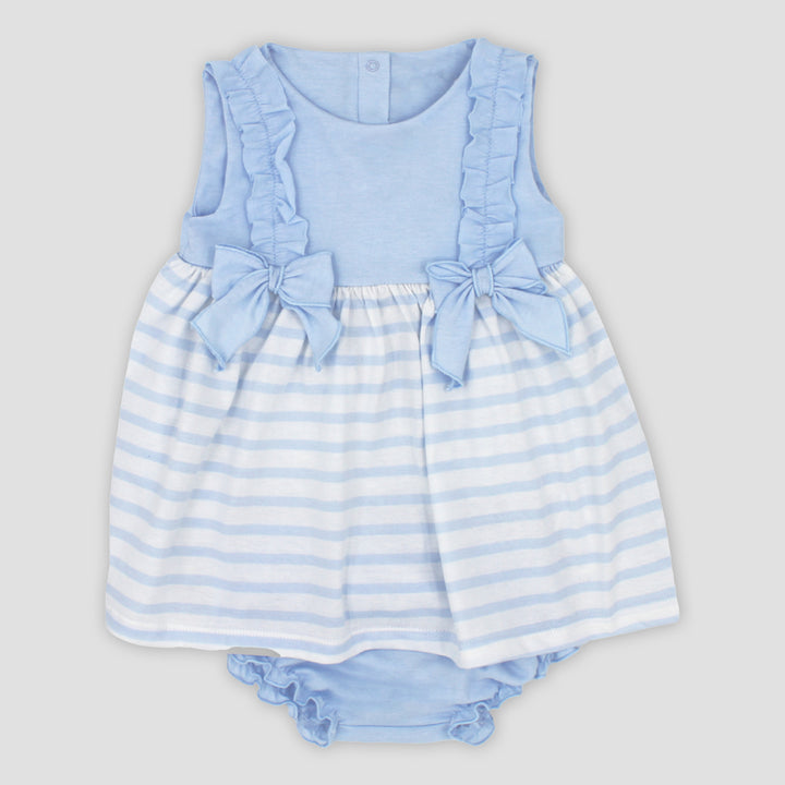 SS25 Rapife Girls Blue & White Stripe Dress