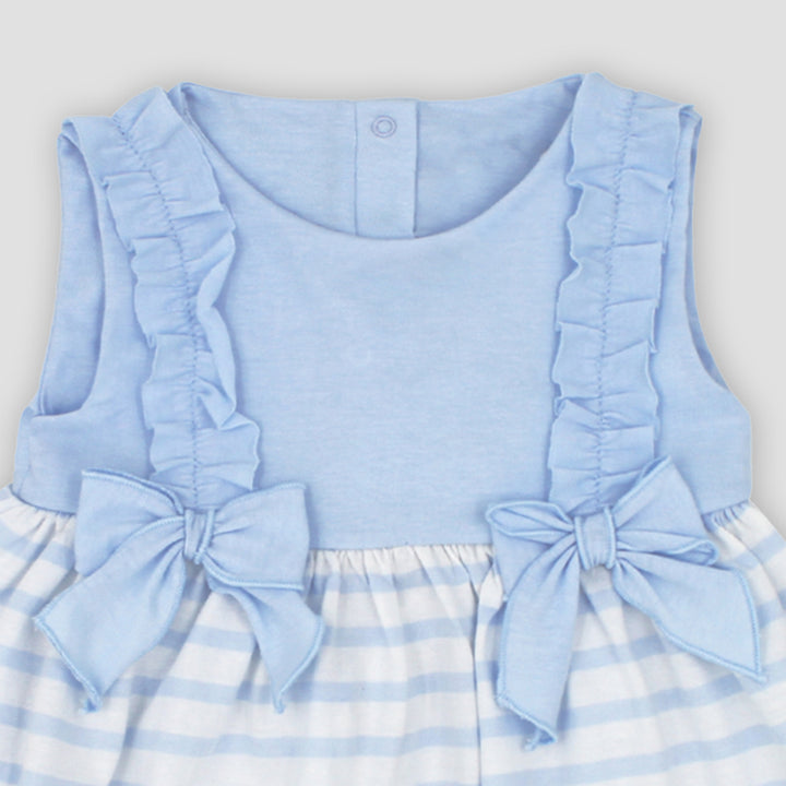 SS25 Rapife Girls Blue & White Stripe Dress