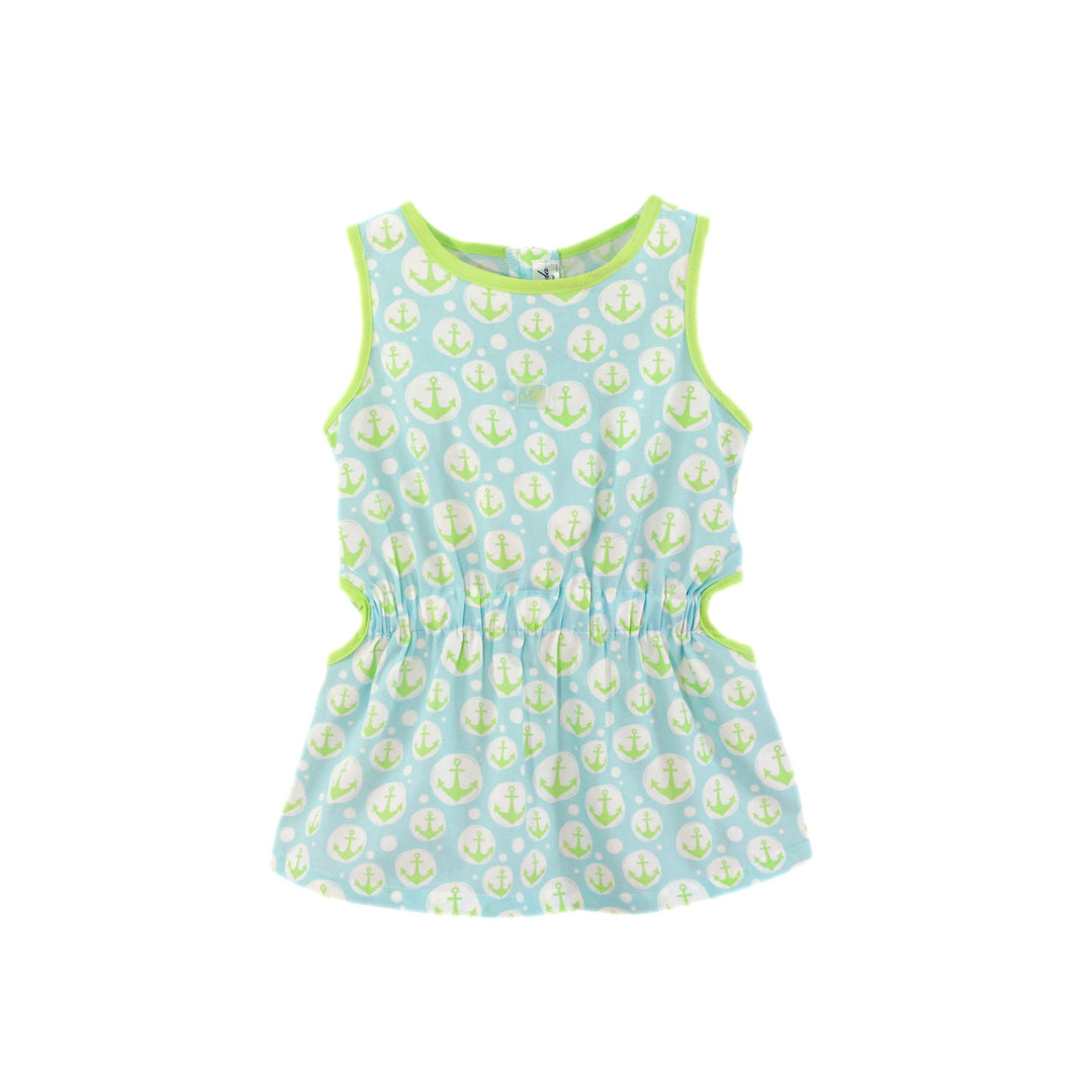 SS24 Miranda Girls Blue & Green Anchor Dress 416-V