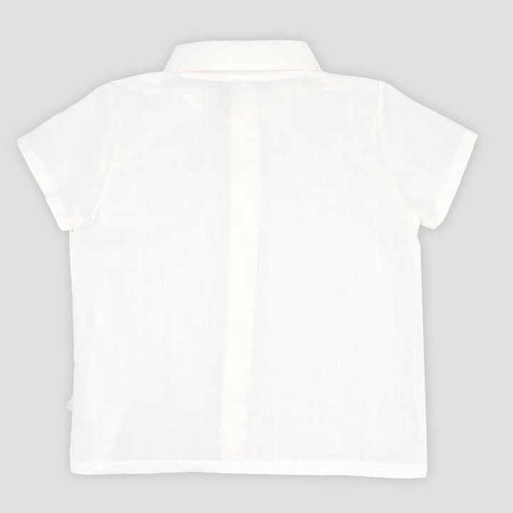 SS25 Rapife Boys White Shirt & Blue Shorts Set