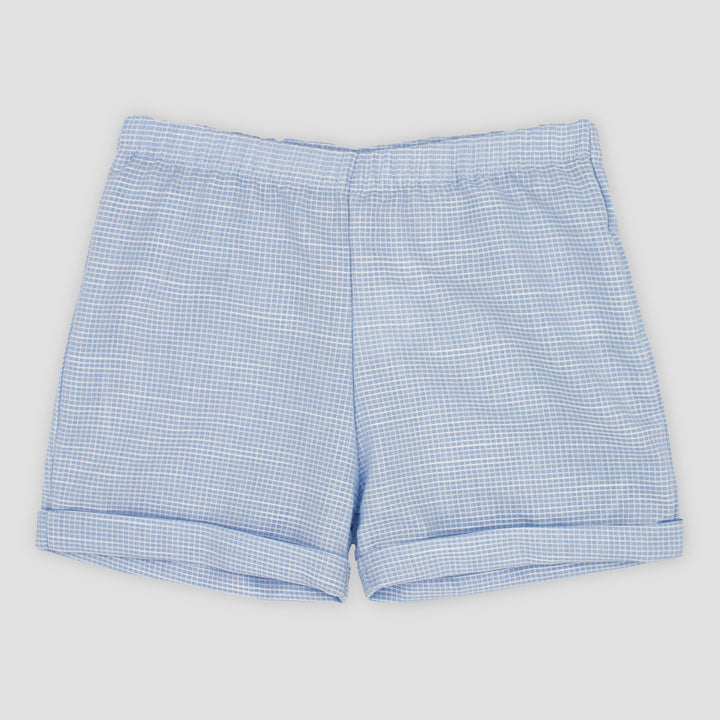 SS25 Rapife Boys White Shirt & Blue Shorts Set