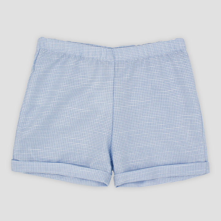 SS25 Rapife Boys White Shirt & Blue Shorts Set