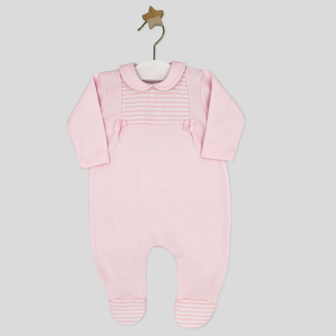 AW24 Rapife Baby Girl Pink & White Stripe Babygrow 4303