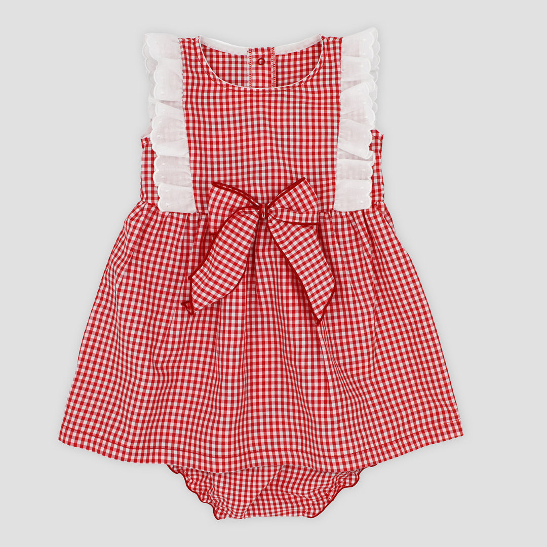 SS25 Rapife Girls Red & White Check Dress