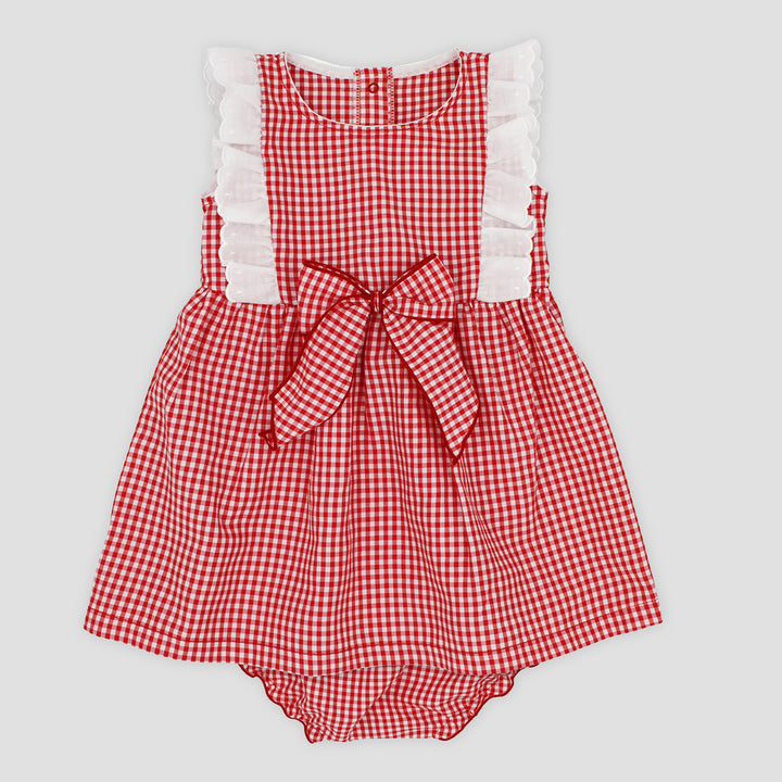 SS25 Rapife Girls Red & White Check Dress