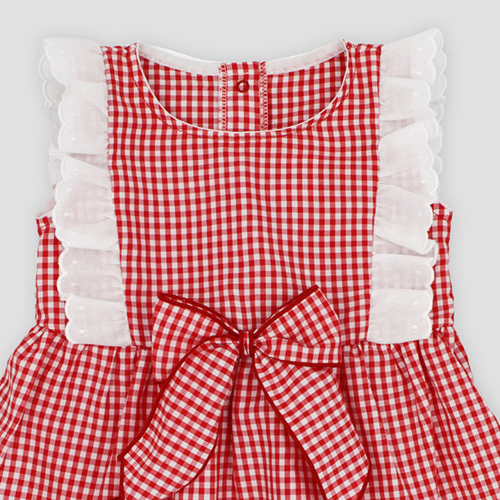 SS25 Rapife Girls Red & White Check Dress
