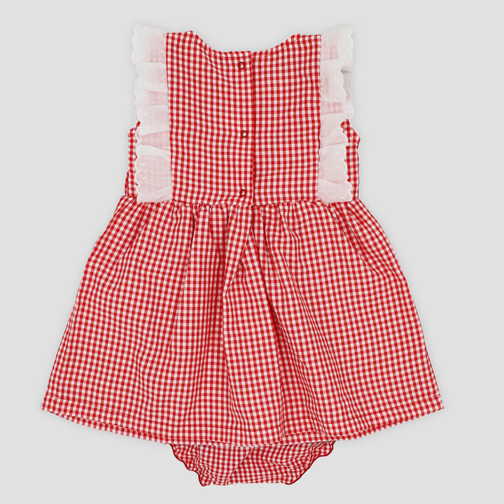 SS25 Rapife Girls Red & White Check Dress