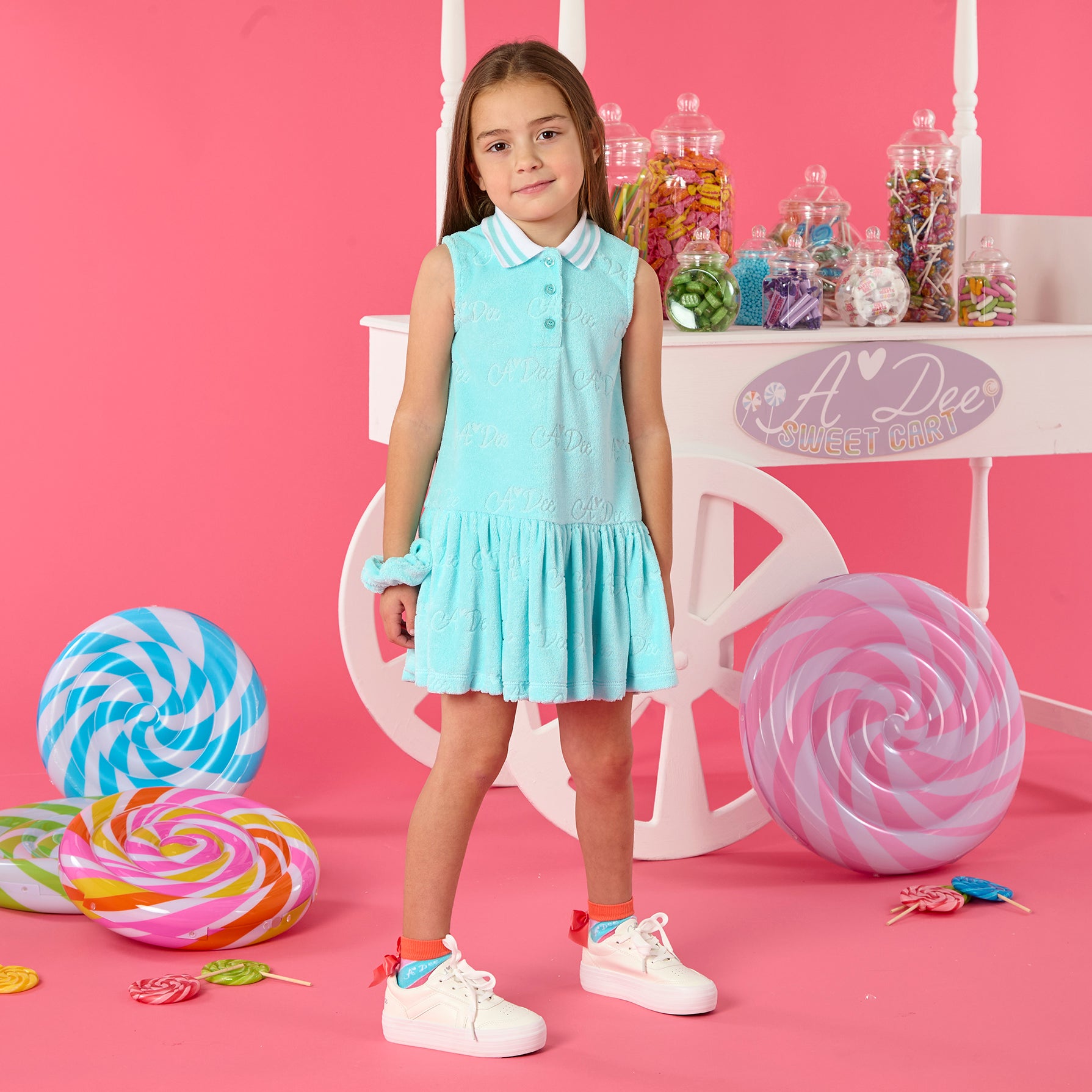 A DEE - Trixie Pop Hearts Terry Skirt Set - Turquoise main image 1