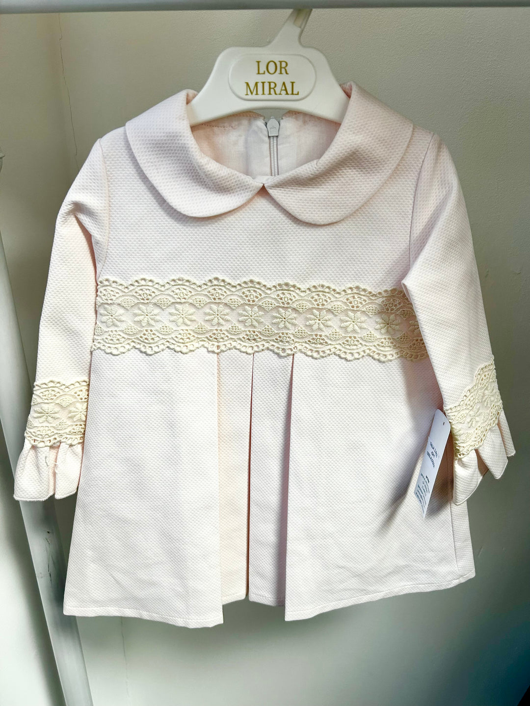 AW24 Lor Miral Girls Pink Lace Dress 42417