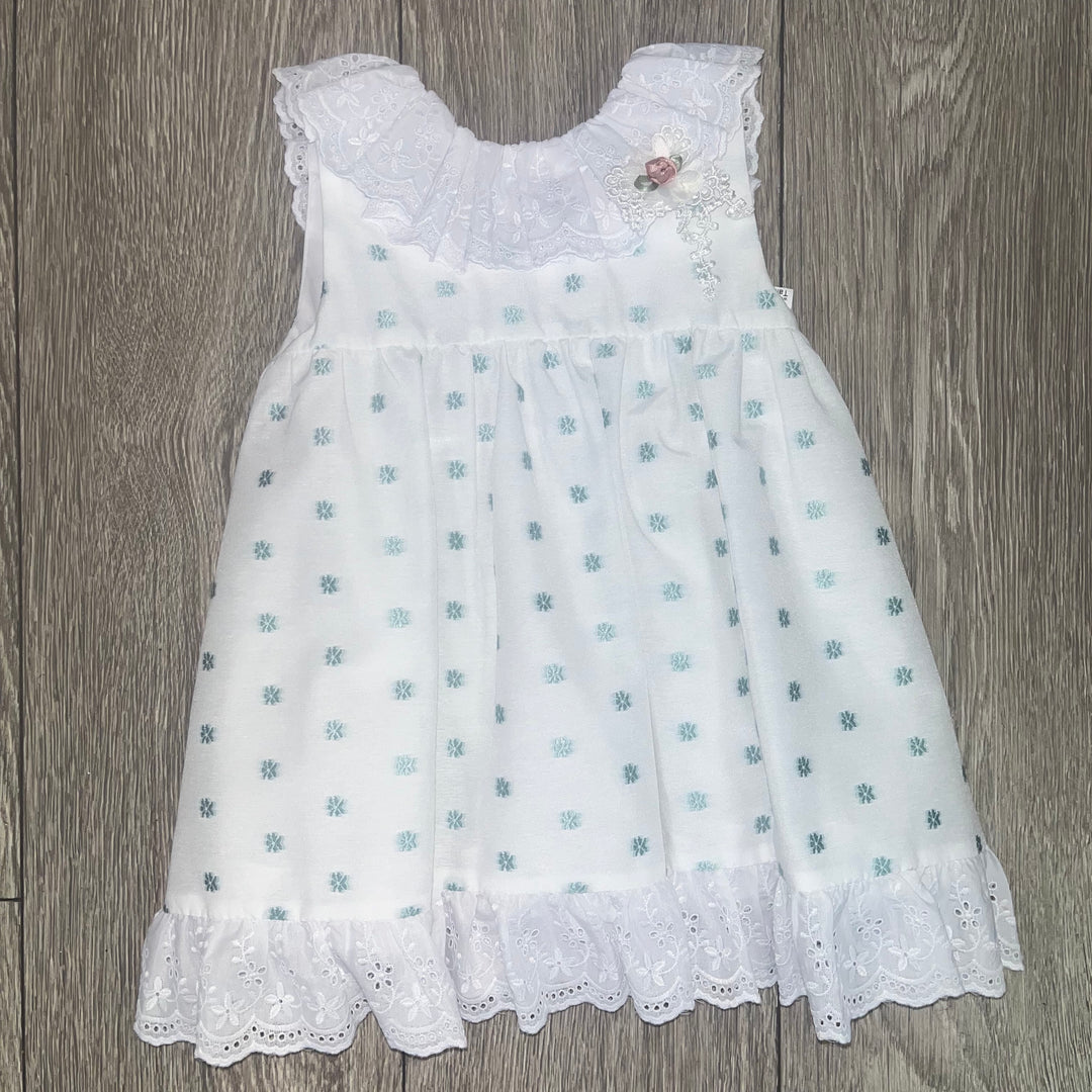 SS24 Lor Miral Girls Green Rose Dress