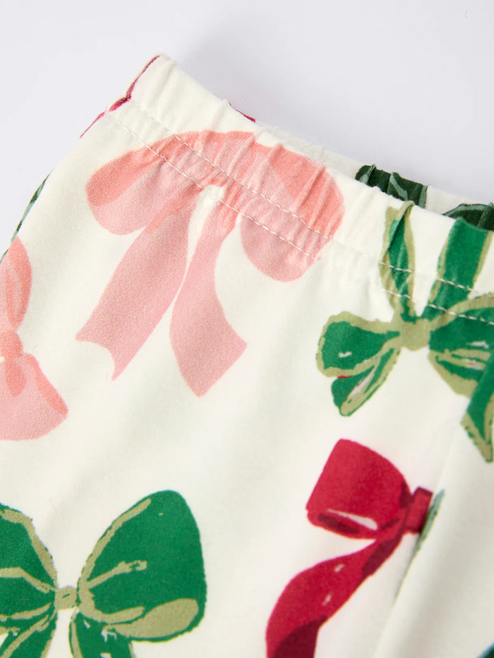Christmas Girls Red & Green Bow Pyjamas
