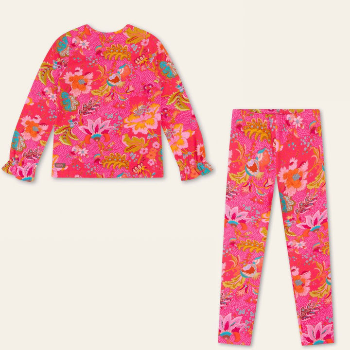 AW24 Oilily Girls Tate Pink Paisley Flowers T-Shirt
