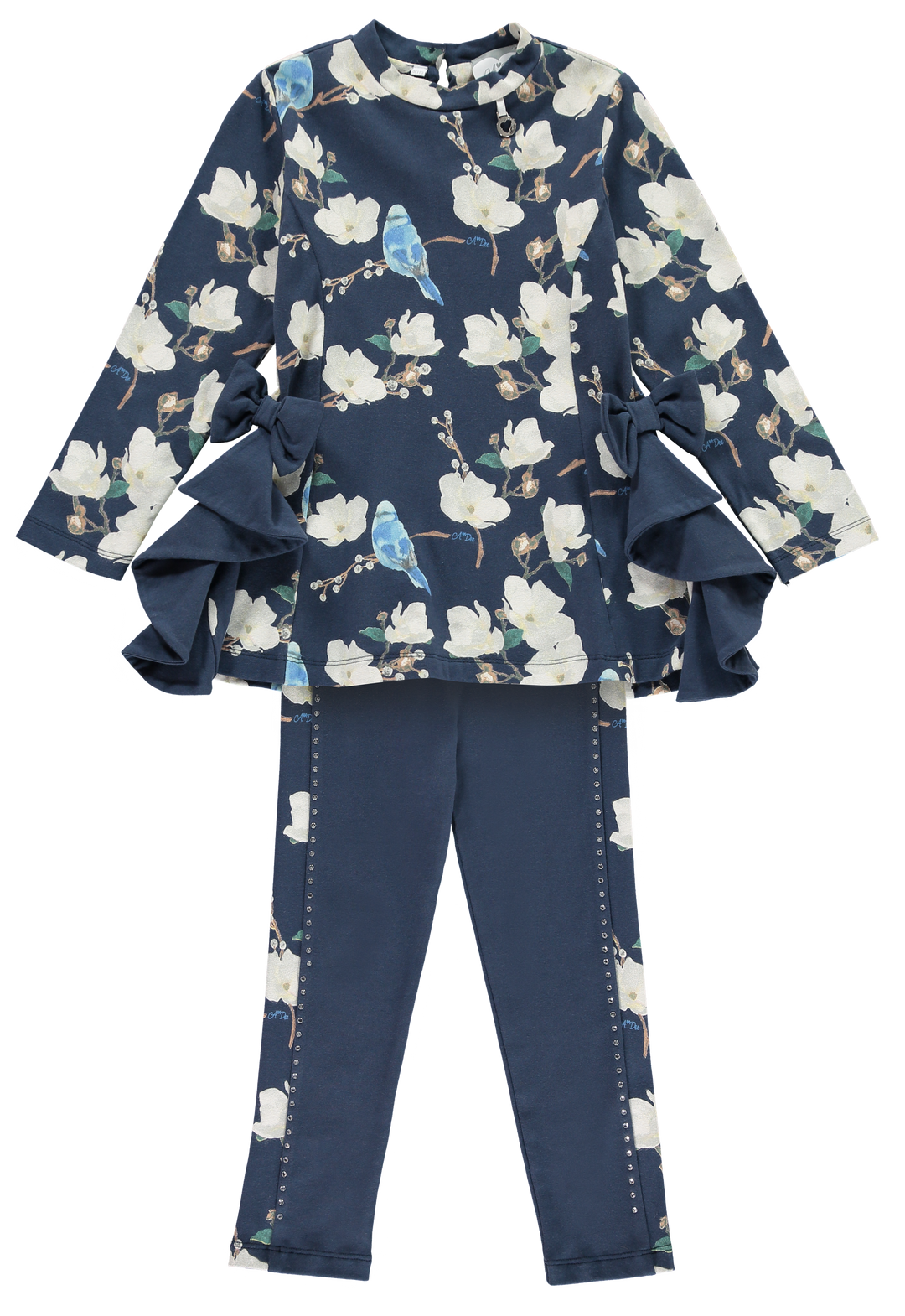 AW18 A Dee Girls Songbird Nicky Navy Leggings Set