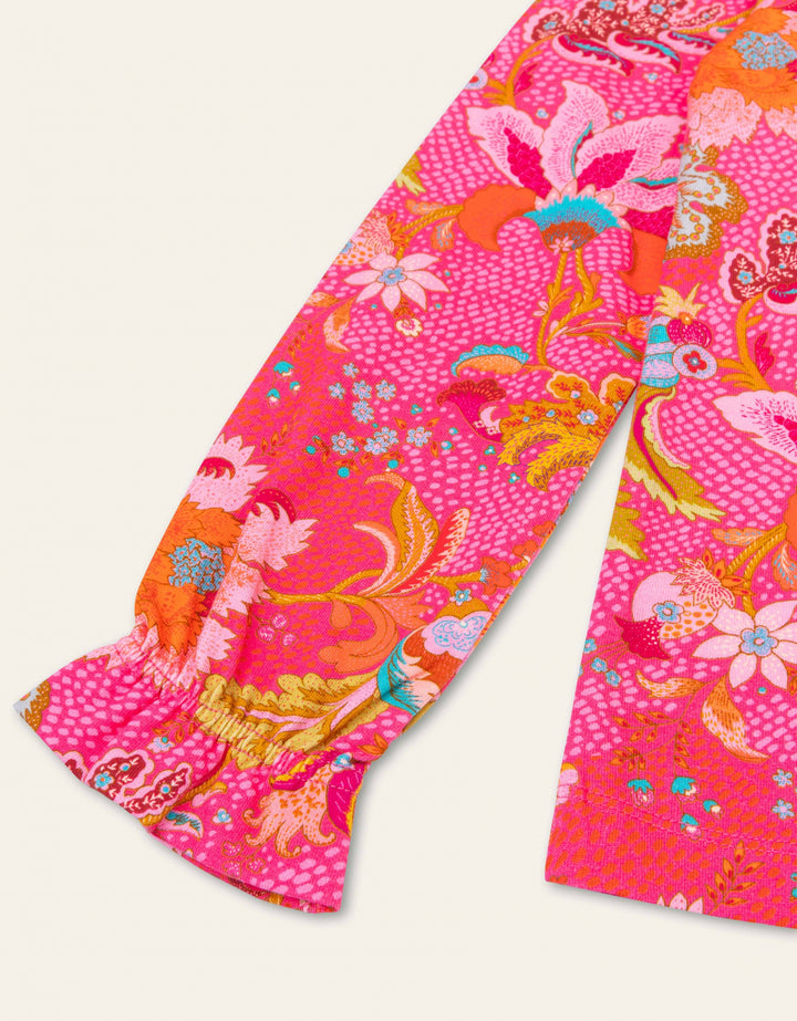 AW24 Oilily Girls Tate Pink Paisley Flowers T-Shirt