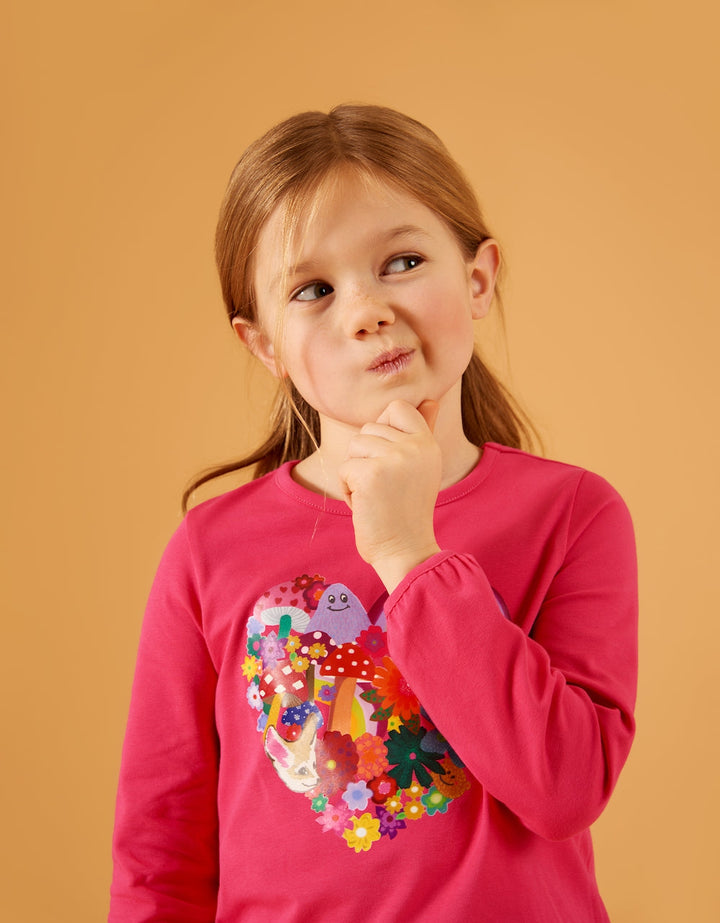 AW24 Oilily Girls Tempos Pink Mushroom Top