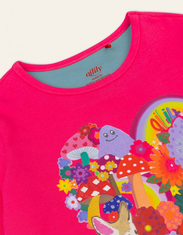 AW24 Oilily Girls Tempos Pink Mushroom Top