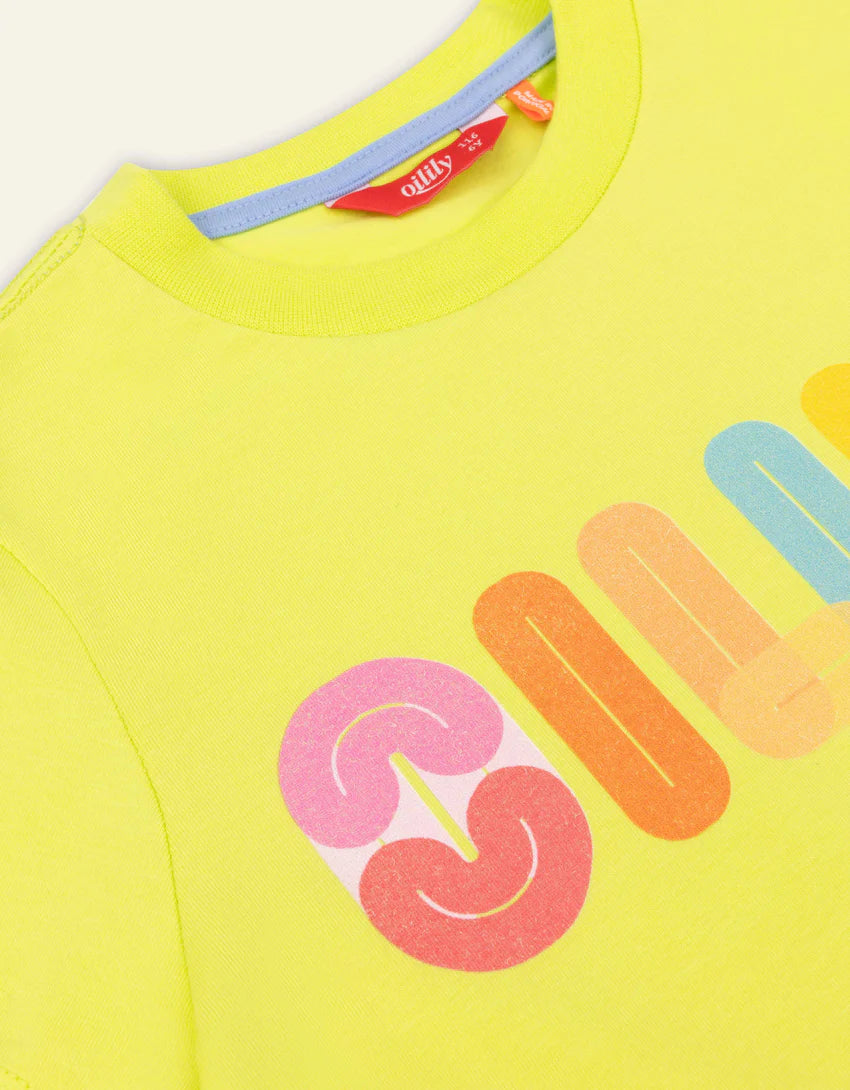 SS24 Oilily Tak Green Balloon Font T-Shirt 76