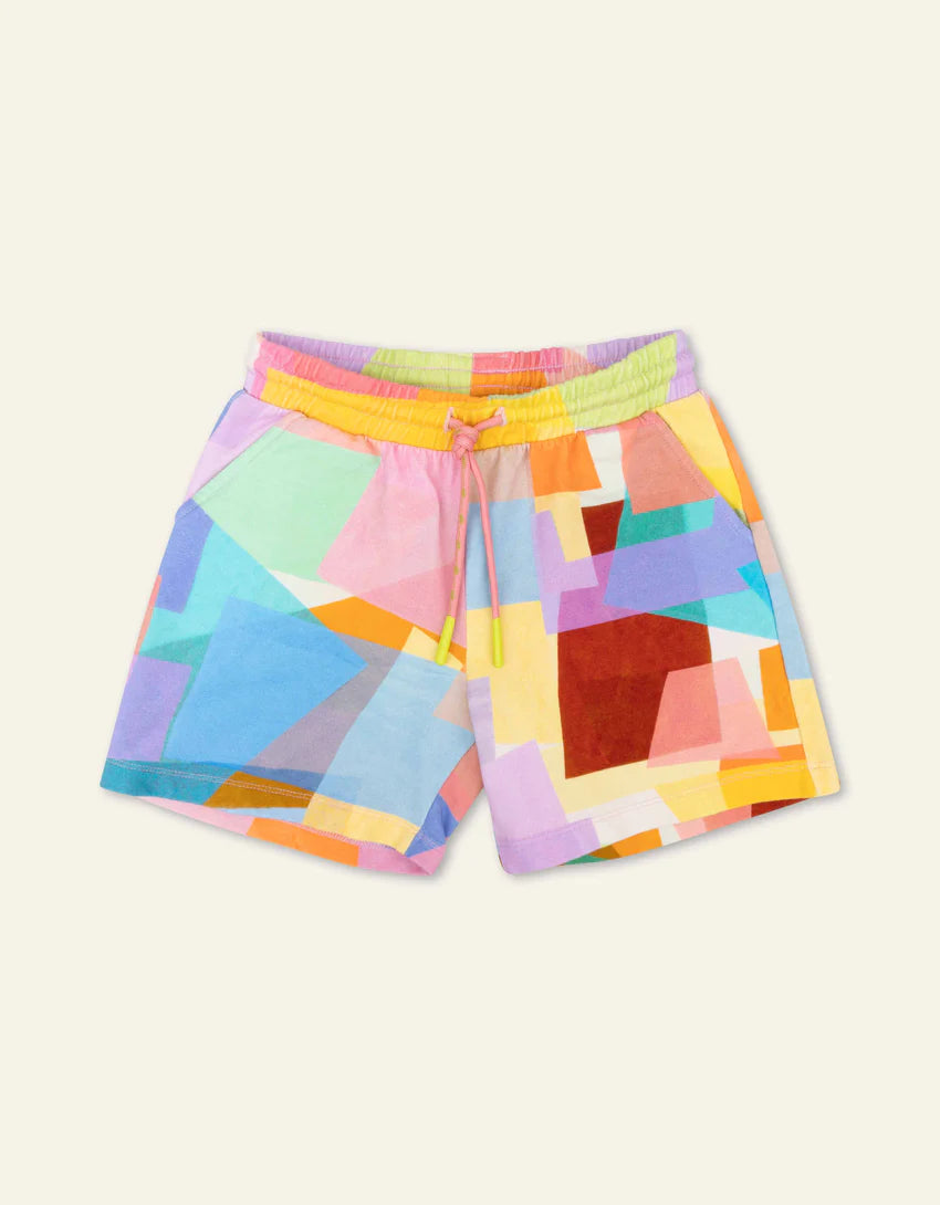 SS24 Oilily Girls Pink Super Saturation Sweat Shorts 03