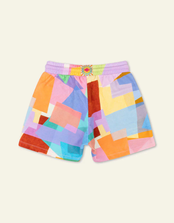 SS24 Oilily Girls Pink Super Saturation Sweat Shorts 03