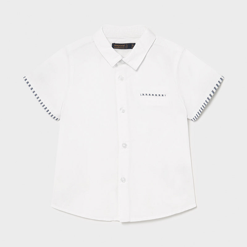 toddler white short sleeve button up