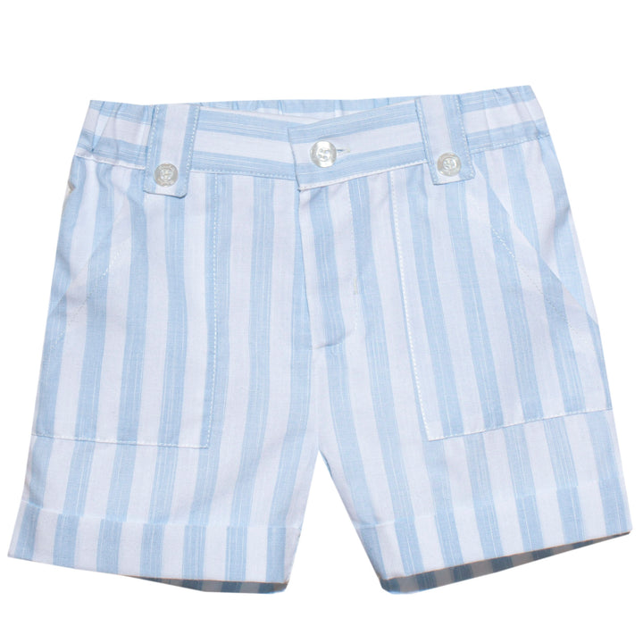 SS20 Patachou Boys Blue & White Stripe Short Set
