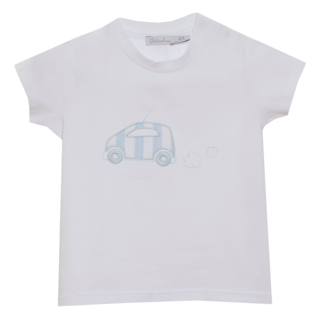SS20 Patachou Boys Blue & White Stripe Short Set