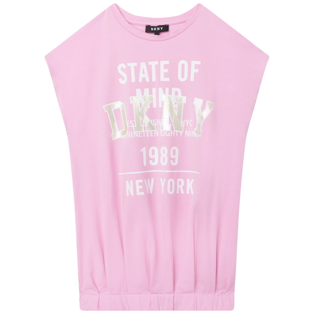 SS22 DKNY Girls Pink State Of Mind Dress