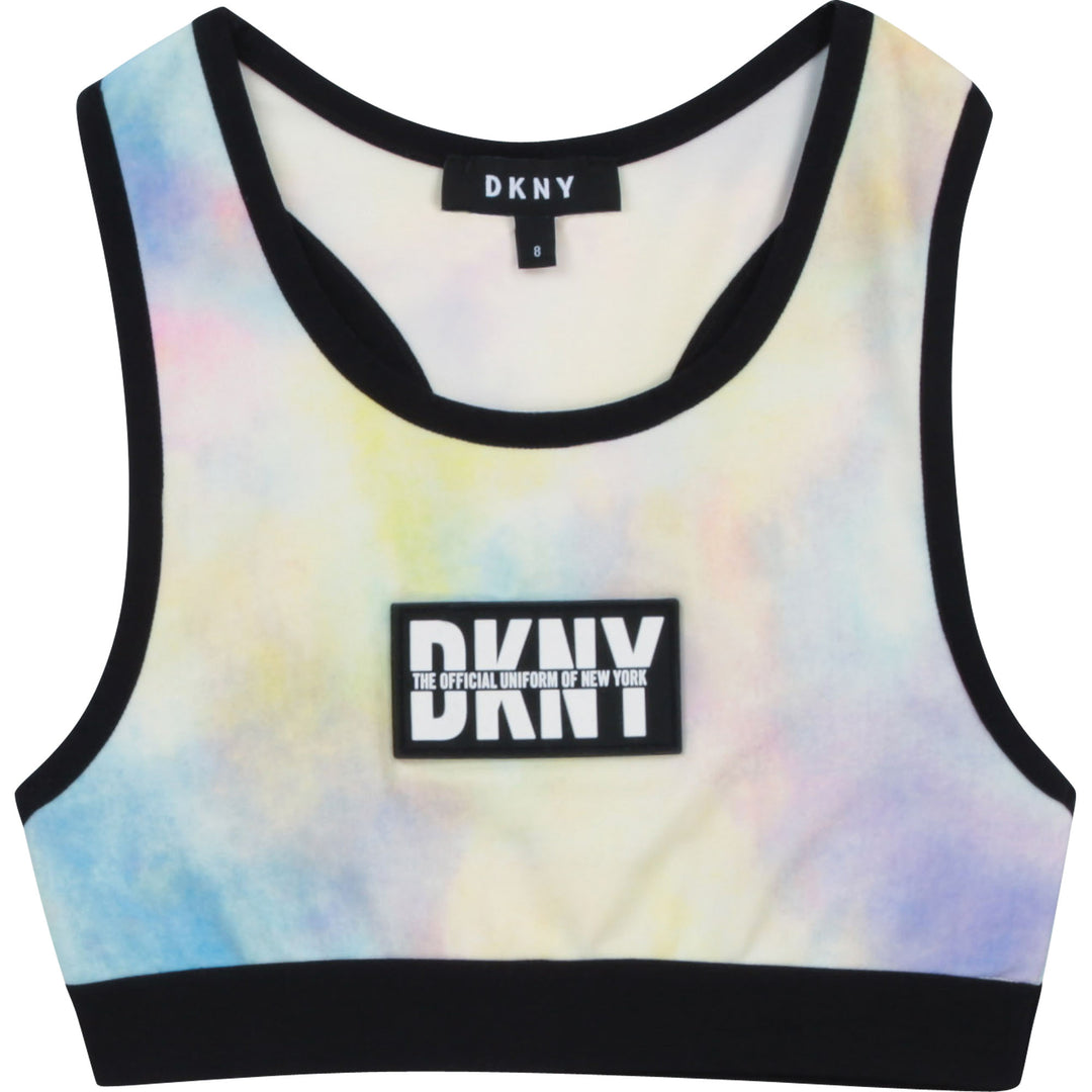 SS21 DKNY Girls Tie Dye Sports Top