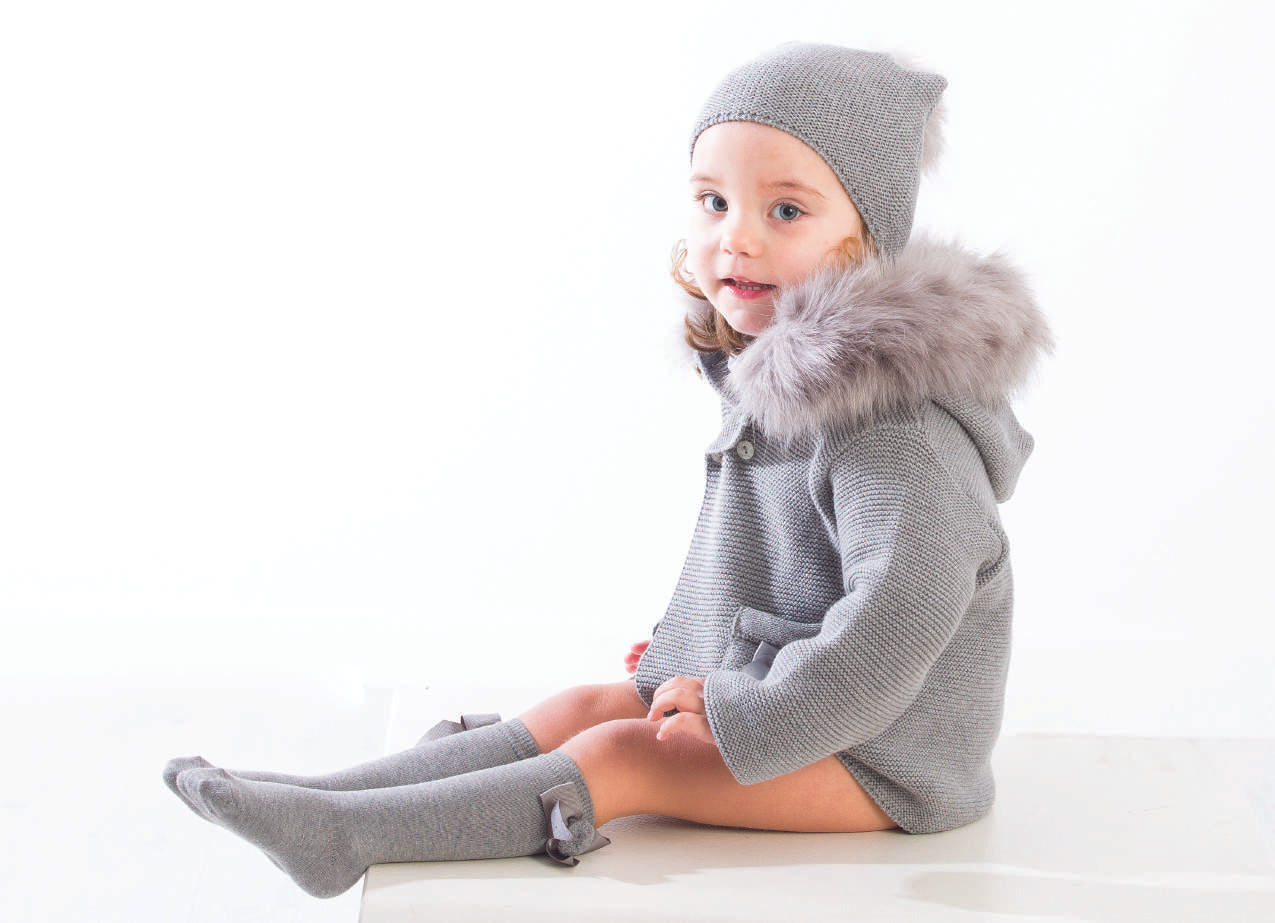 Faux fur best sale hooded cardigan