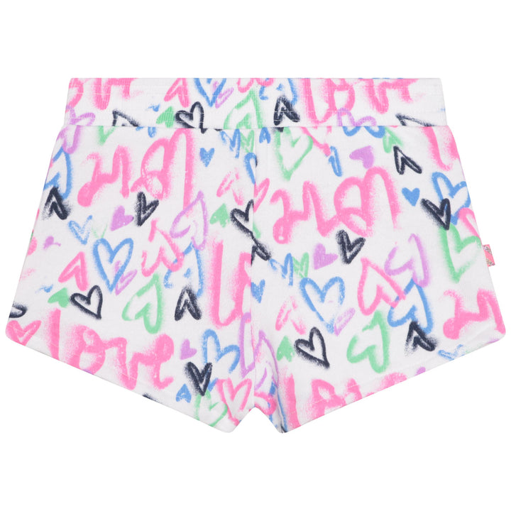 SS23 Billieblush Girls White Graffiti Shorts