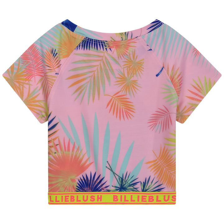 SS22 Billieblush Girls Pink Palm Tree Crop Top