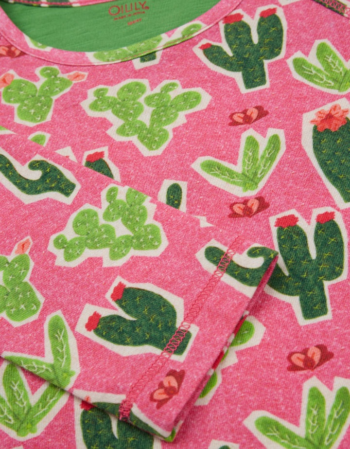 AW18 Oilily Girls Tumble T-Shirt 38 Cactus Pink