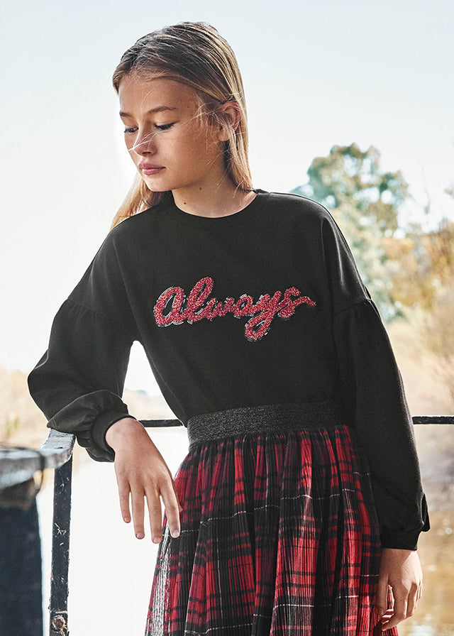 AW21 Mayoral Older Girls Black Always Jumper 7425