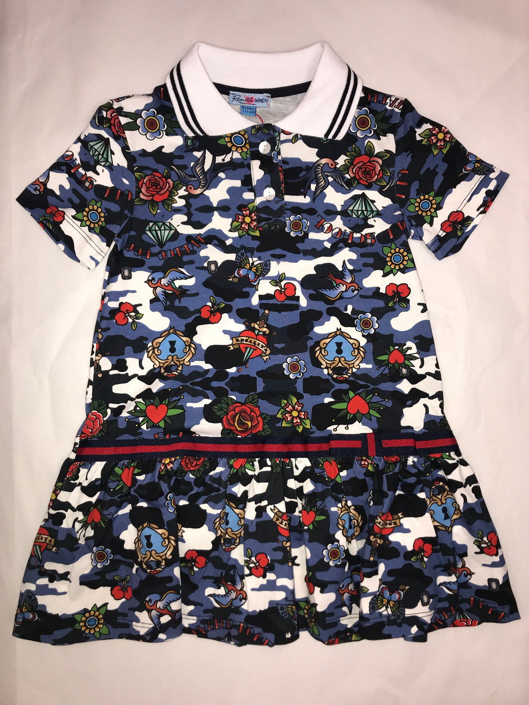 SS19 Rosalita Girls Coconut Blue Love Heart Dress