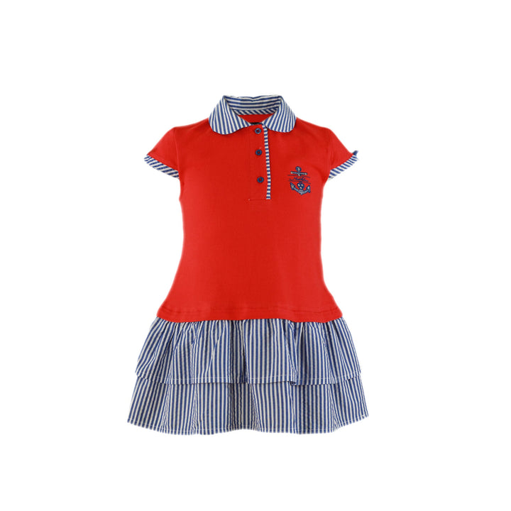 SS24 Miranda Girls Red Nautical Dress 1407-V