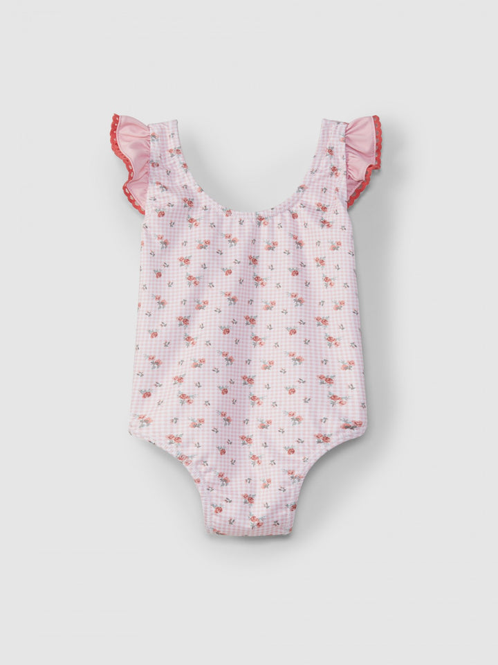 SS24 Laranjinha Girls Pink Flowers Swimming Costume