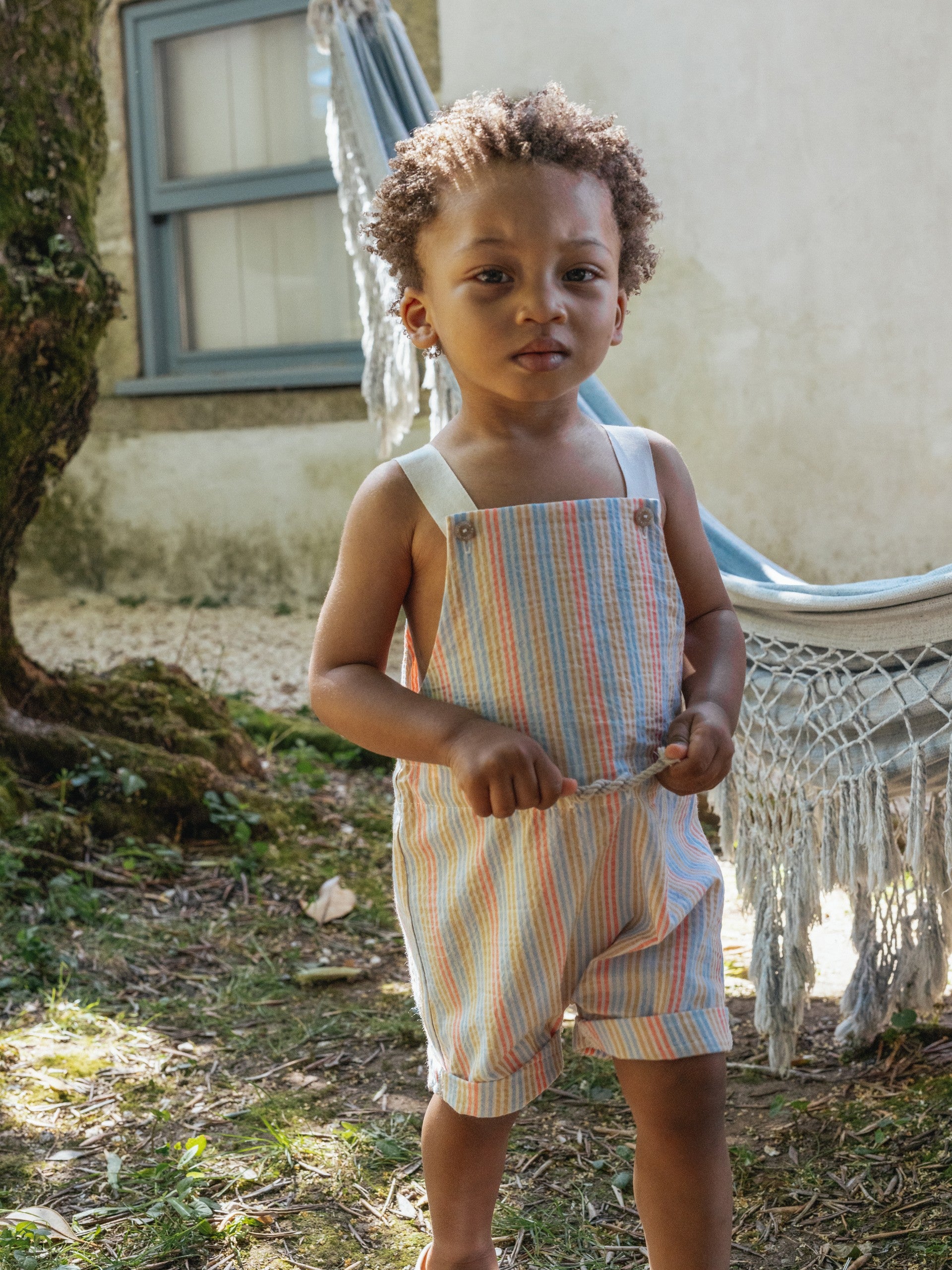 SS24 Laranjinha Baby Boys Striped Romper – Liquorice Kids