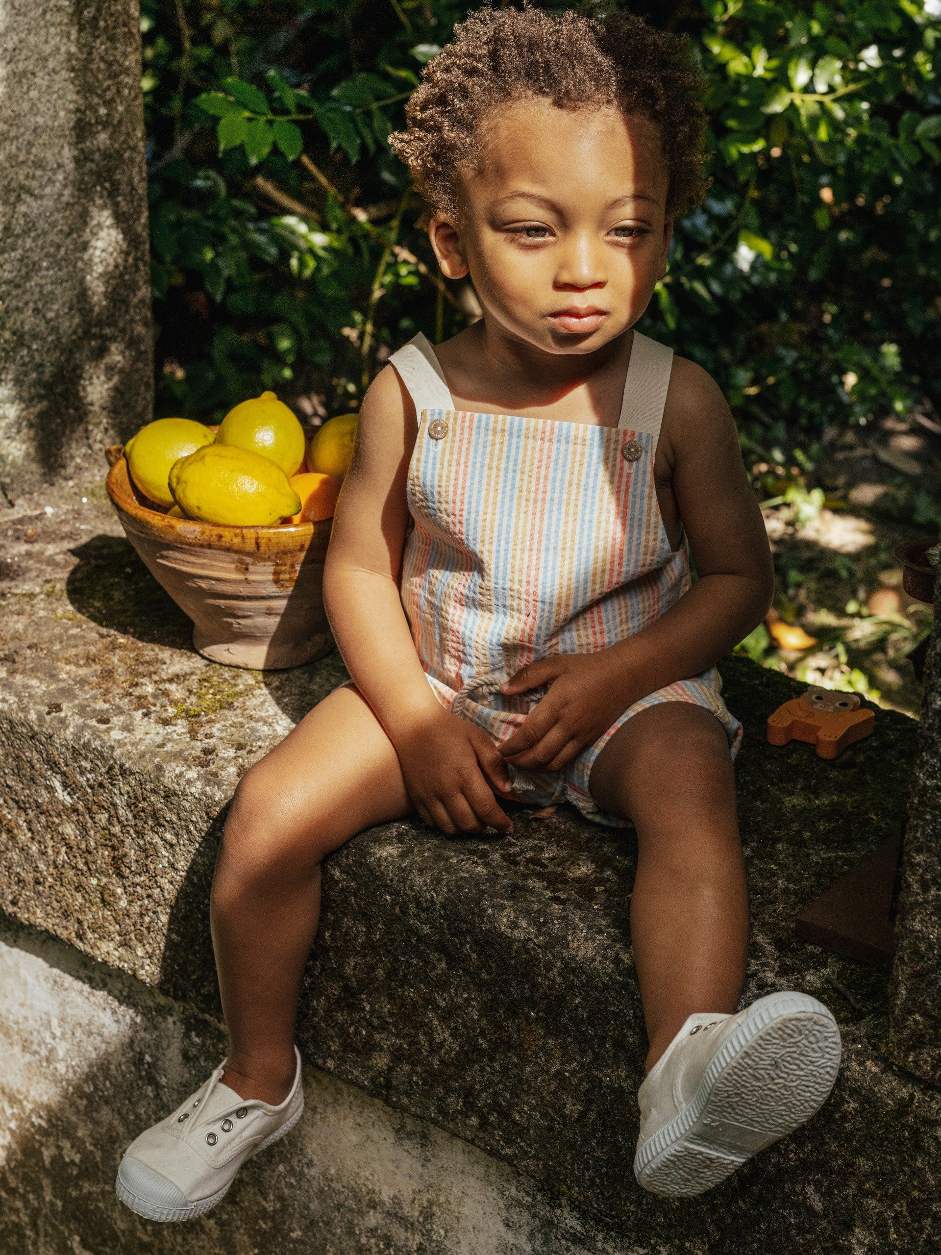 SS24 Laranjinha Baby Boys Striped Romper – Liquorice Kids