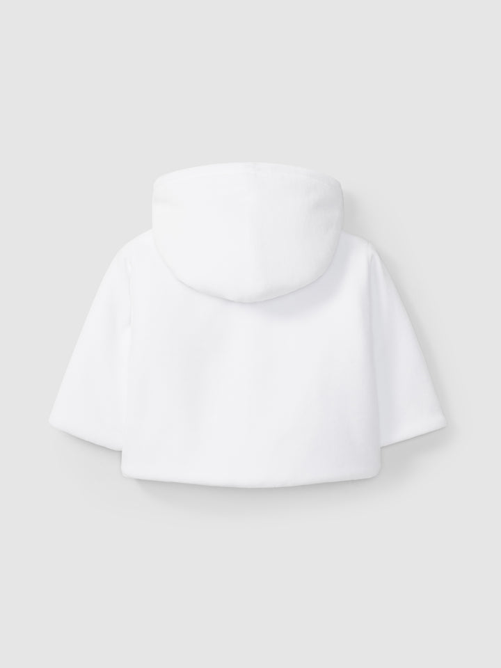 AW24 Laranjinha Baby White Velour Jacket I4008