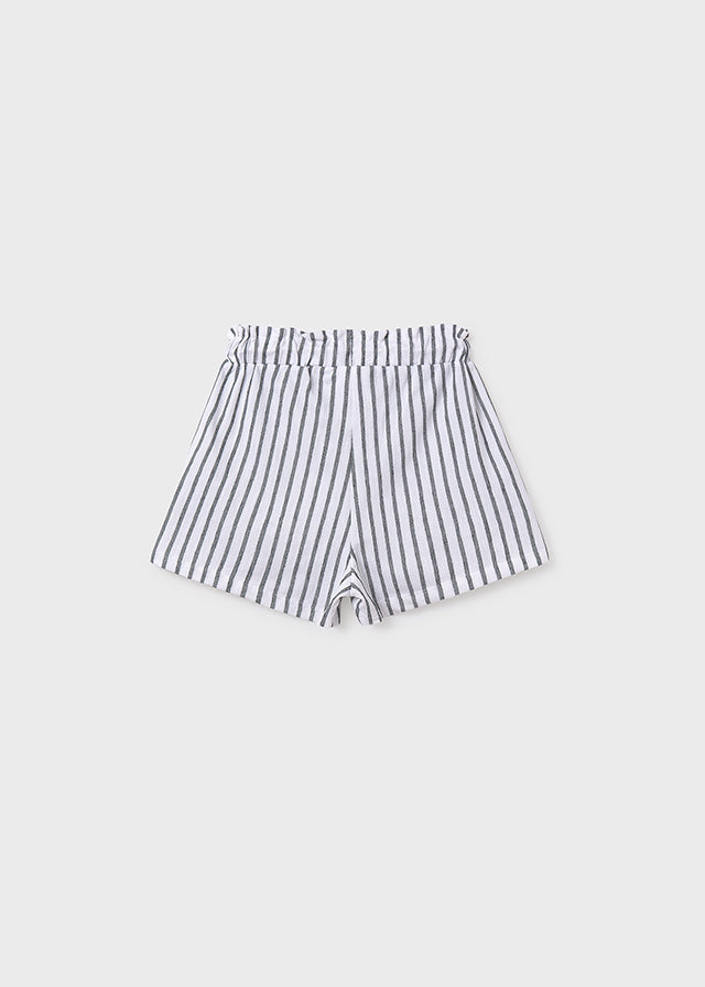 SS25 Mayoral Older Girls Black & White Shorts 6219