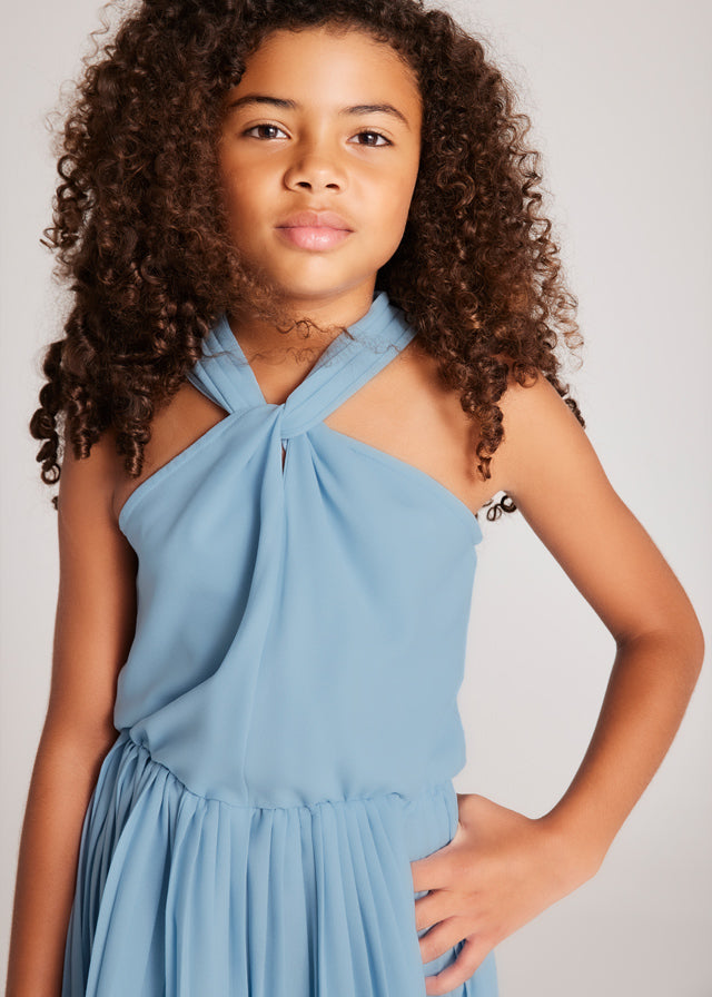 SS25 Mayoral Older Girls Blue Playsuit 6863