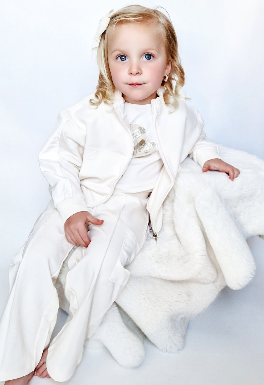 SS25 Mayoral Girls Ivory Tracksuit 3878