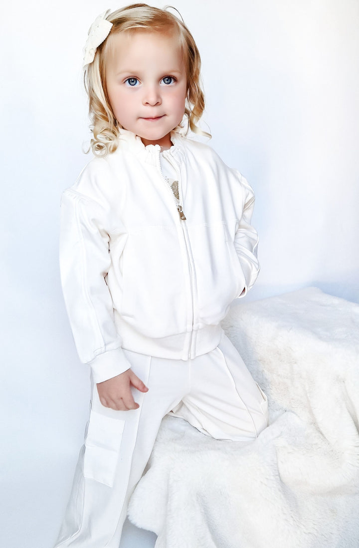 SS25 Mayoral Girls Ivory Tracksuit 3878