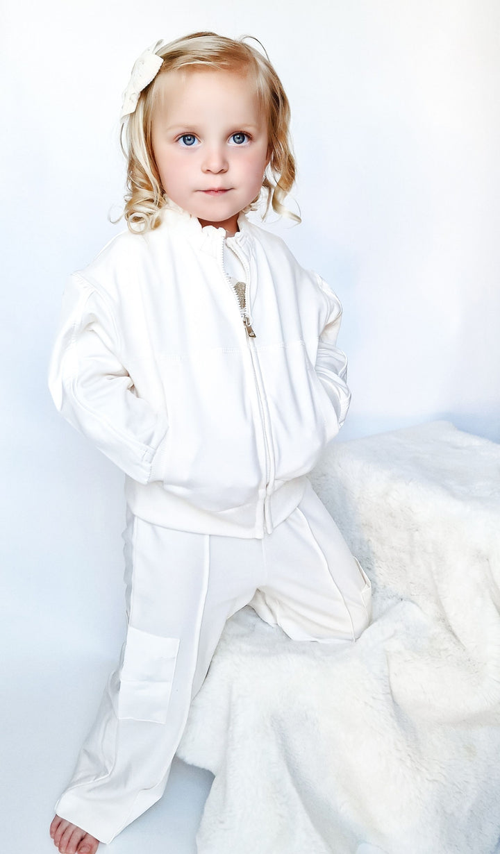 SS25 Mayoral Girls Ivory Tracksuit 3878