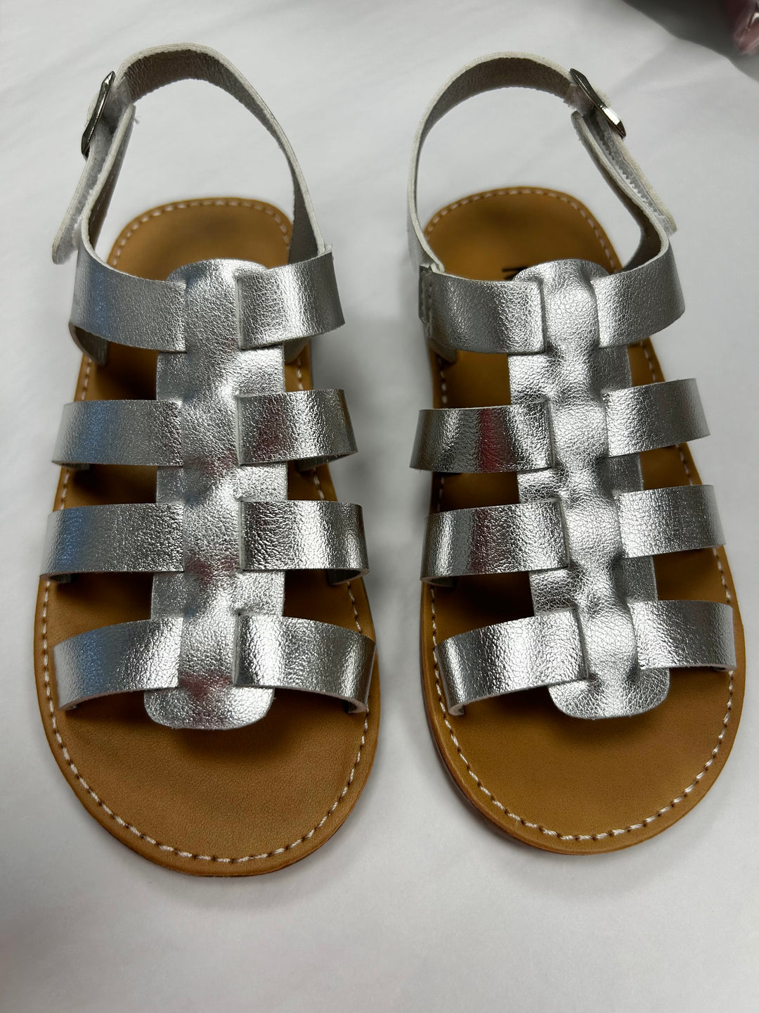 Ava Girls Silver Sandals