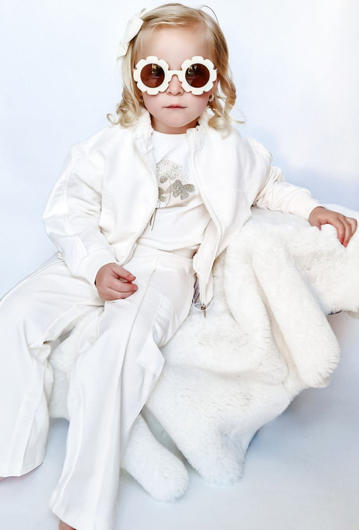 SS25 Mayoral Girls Ivory Tracksuit 3878