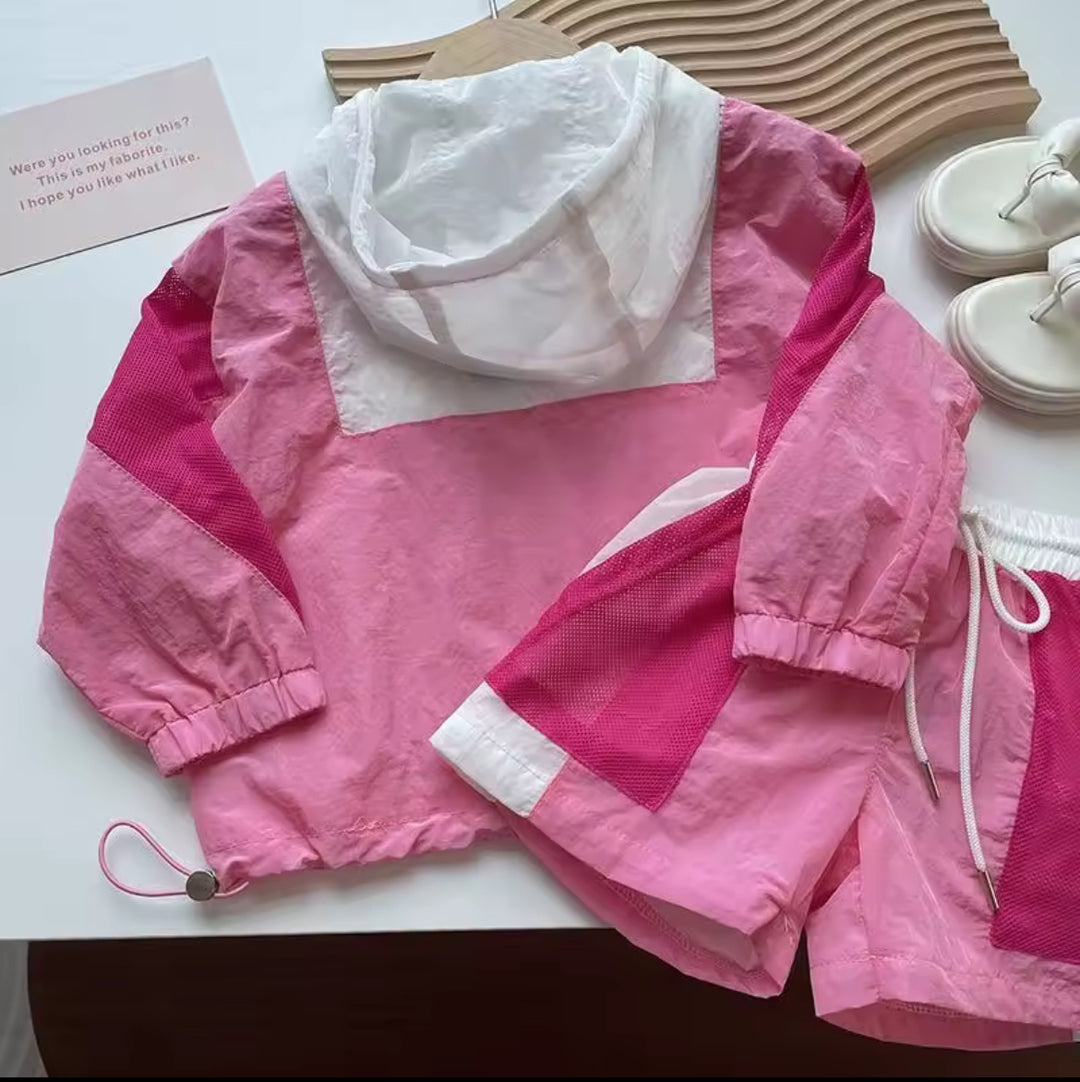 Dottie Pink & White Shorts Set