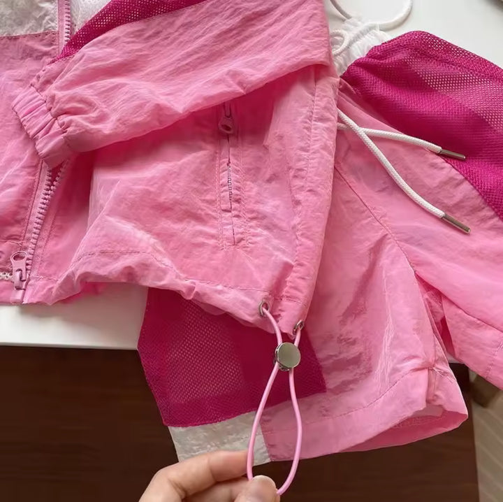 Dottie Pink & White Shorts Set