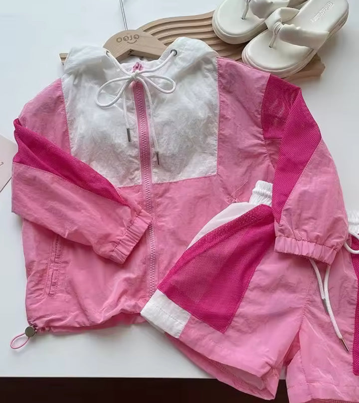 Dottie Pink & White Shorts Set